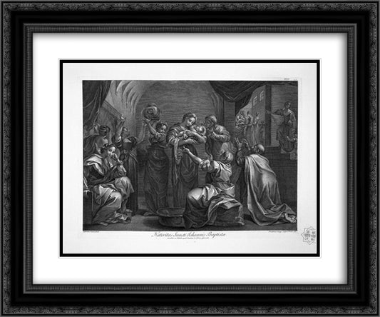 Allegory of Providence 24x20 Black Ornate Wood Framed Art Print Poster with Double Matting by Piranesi, Giovanni Battista