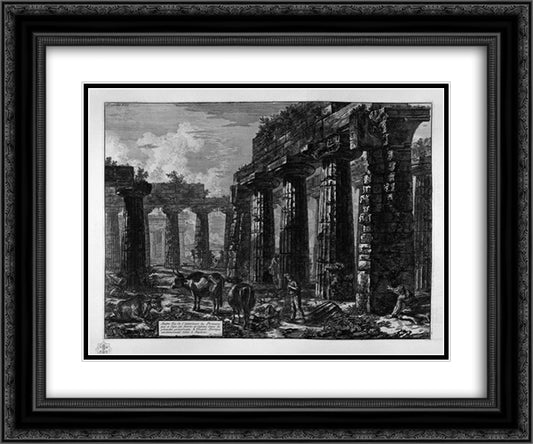 Another extension as above 24x20 Black Ornate Wood Framed Art Print Poster with Double Matting by Piranesi, Giovanni Battista