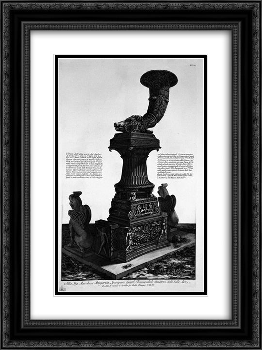 Another view of the same 18x24 Black Ornate Wood Framed Art Print Poster with Double Matting by Piranesi, Giovanni Battista