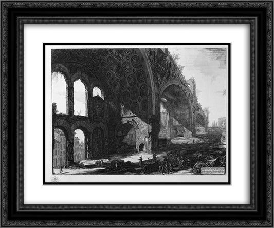 Another view of the same scrap 24x20 Black Ornate Wood Framed Art Print Poster with Double Matting by Piranesi, Giovanni Battista
