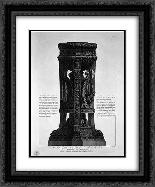 Another view of the same tripod 20x24 Black Ornate Wood Framed Art Print Poster with Double Matting by Piranesi, Giovanni Battista