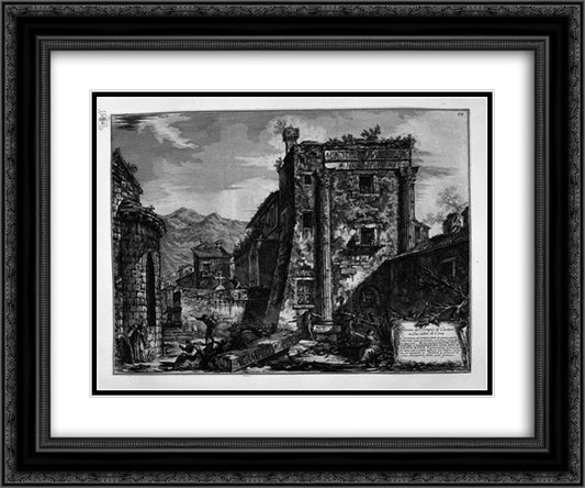 Following the above table, with a special section 24x20 Black Ornate Wood Framed Art Print Poster with Double Matting by Piranesi, Giovanni Battista