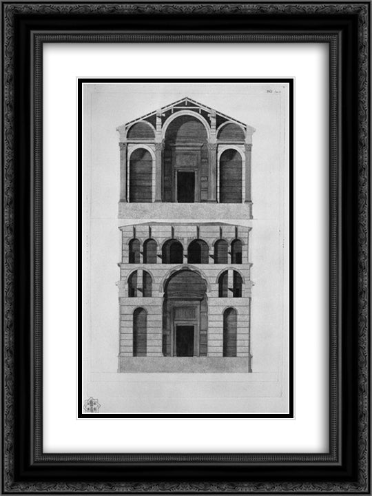 Following the above table 18x24 Black Ornate Wood Framed Art Print Poster with Double Matting by Piranesi, Giovanni Battista
