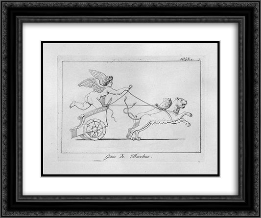 Genius of Bacchus 24x20 Black Ornate Wood Framed Art Print Poster with Double Matting by Piranesi, Giovanni Battista