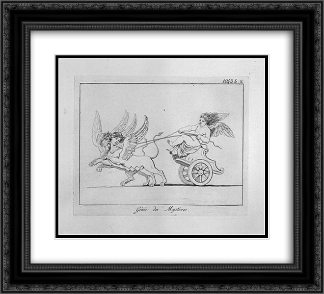 Genius of Mysteries 22x20 Black Ornate Wood Framed Art Print Poster with Double Matting by Piranesi, Giovanni Battista
