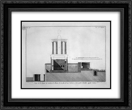 Index of the second volume 24x20 Black Ornate Wood Framed Art Print Poster with Double Matting by Piranesi, Giovanni Battista