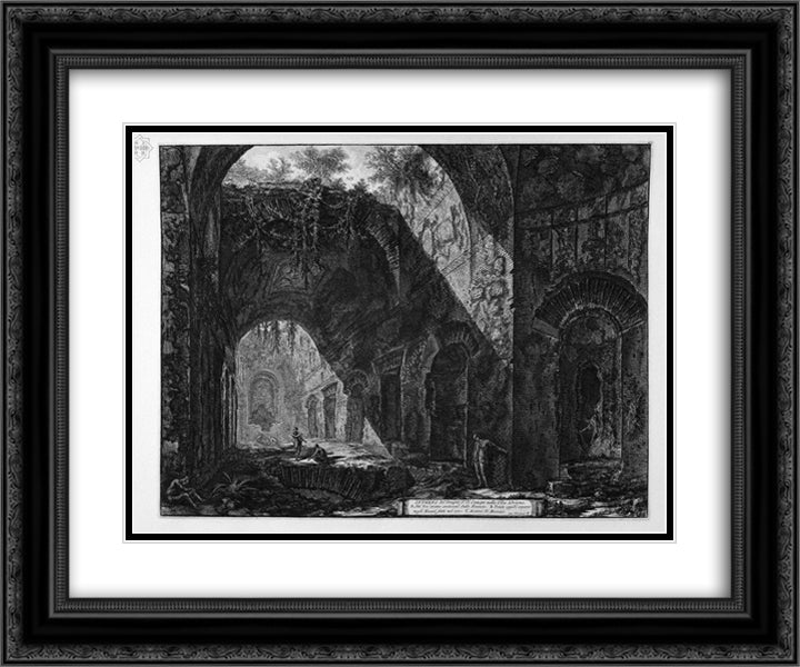 Inside the Temple previous 24x20 Black Ornate Wood Framed Art Print Poster with Double Matting by Piranesi, Giovanni Battista