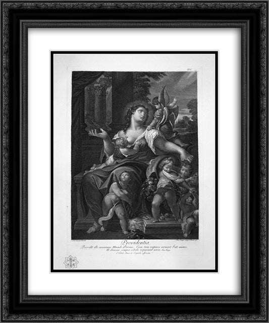Jupiter and Antiope Palma 20x24 Black Ornate Wood Framed Art Print Poster with Double Matting by Piranesi, Giovanni Battista