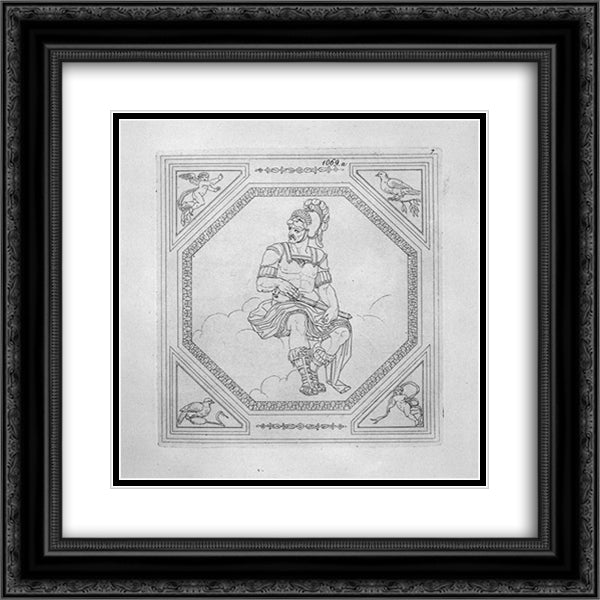 Mars 20x20 Black Ornate Wood Framed Art Print Poster with Double Matting by Piranesi, Giovanni Battista