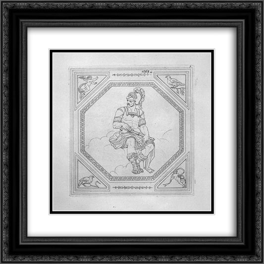 Mars 20x20 Black Ornate Wood Framed Art Print Poster with Double Matting by Piranesi, Giovanni Battista