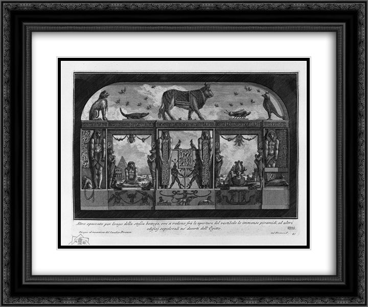 More insight into the workshop in the following table 24x20 Black Ornate Wood Framed Art Print Poster with Double Matting by Piranesi, Giovanni Battista