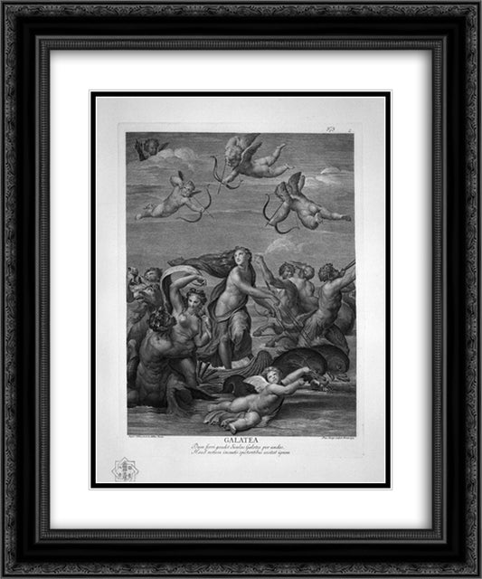 Nativity 20x24 Black Ornate Wood Framed Art Print Poster with Double Matting by Piranesi, Giovanni Battista