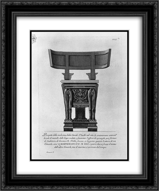 Prospectus of the same chair 20x24 Black Ornate Wood Framed Art Print Poster with Double Matting by Piranesi, Giovanni Battista