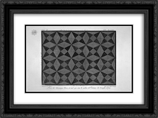 Reconstruction of the Temple of Isis 24x18 Black Ornate Wood Framed Art Print Poster with Double Matting by Piranesi, Giovanni Battista