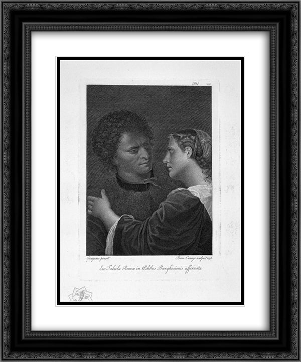 Rest on the Flight into Egypt 20x24 Black Ornate Wood Framed Art Print Poster with Double Matting by Piranesi, Giovanni Battista