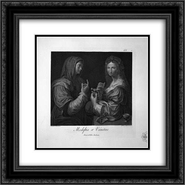 The creation of woman 20x20 Black Ornate Wood Framed Art Print Poster with Double Matting by Piranesi, Giovanni Battista
