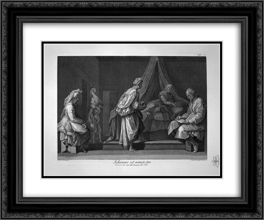 The Presentation in the Temple 24x20 Black Ornate Wood Framed Art Print Poster with Double Matting by Piranesi, Giovanni Battista