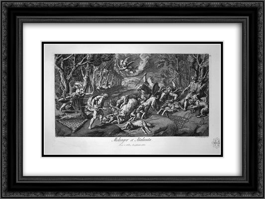 The Sibyls in the Church of St. Our Lady of Peace 24x18 Black Ornate Wood Framed Art Print Poster with Double Matting by Piranesi, Giovanni Battista