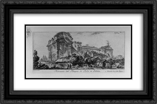 Tomb of the family of `Scipios 24x16 Black Ornate Wood Framed Art Print Poster with Double Matting by Piranesi, Giovanni Battista