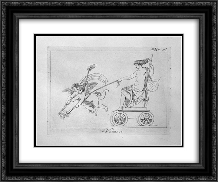 Venus 24x20 Black Ornate Wood Framed Art Print Poster with Double Matting by Piranesi, Giovanni Battista