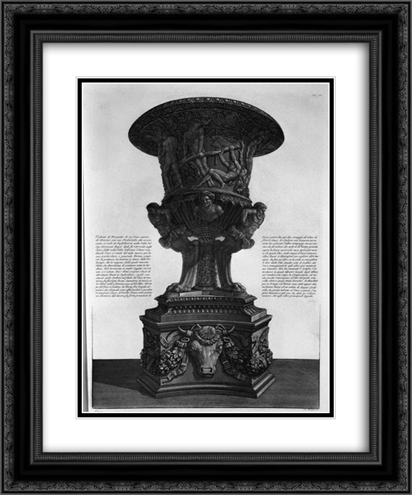 View of elevation above the vessel 20x24 Black Ornate Wood Framed Art Print Poster with Double Matting by Piranesi, Giovanni Battista