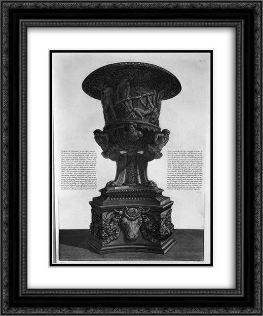 View of elevation above the vessel 20x24 Black Ornate Wood Framed Art Print Poster with Double Matting by Piranesi, Giovanni Battista