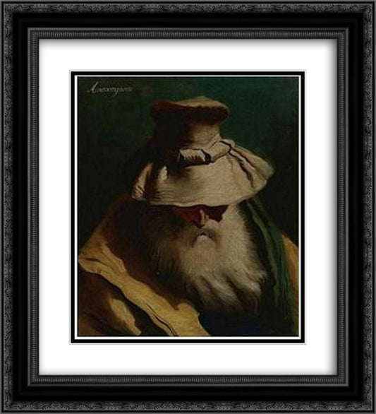 Anaxagoras 20x22 Black Ornate Wood Framed Art Print Poster with Double Matting by Tiepolo, Giovanni Battista