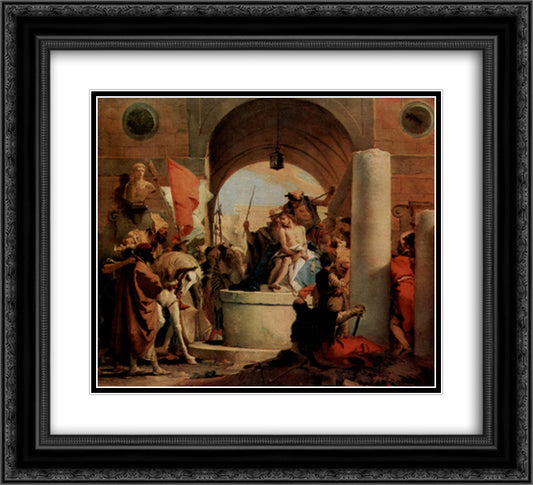 Crown of Thorns 22x20 Black Ornate Wood Framed Art Print Poster with Double Matting by Tiepolo, Giovanni Battista