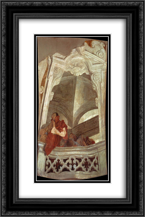 Worshippers 16x24 Black Ornate Wood Framed Art Print Poster with Double Matting by Tiepolo, Giovanni Battista
