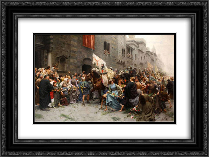 Untitled 24x18 Black Ornate Wood Framed Art Print Poster with Double Matting by Torriglia, Giovanni Battista