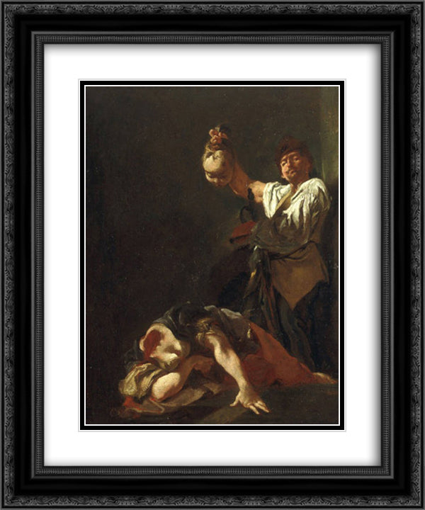The Martyrdom of Saint Eurosia 20x24 Black Ornate Wood Framed Art Print Poster with Double Matting by Lama, Giulia