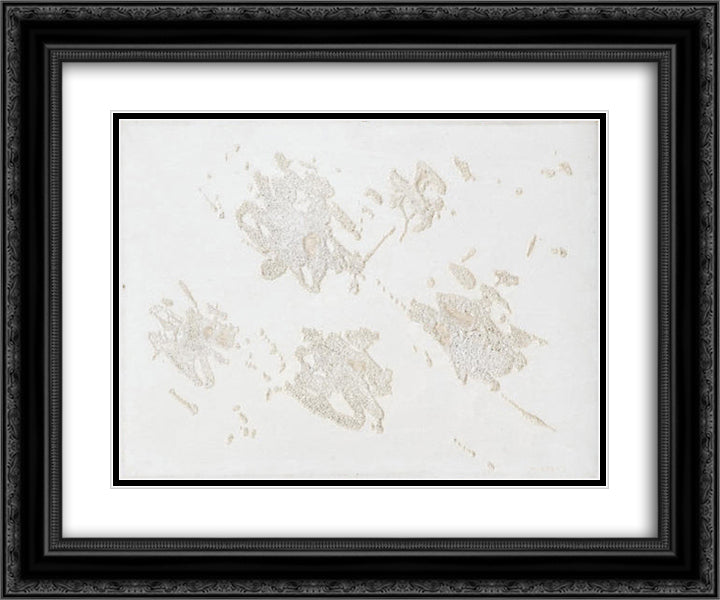 Arcipelago 24x20 Black Ornate Wood Framed Art Print Poster with Double Matting by Turcato, Giulio