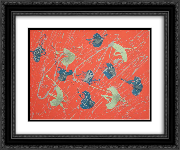 Orme 24x20 Black Ornate Wood Framed Art Print Poster with Double Matting by Turcato, Giulio