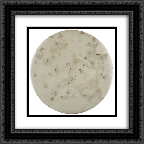 Superficie lunare 20x20 Black Ornate Wood Framed Art Print Poster with Double Matting by Turcato, Giulio