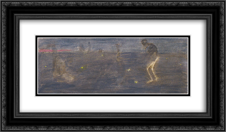Mysticism 24x14 Black Ornate Wood Framed Art Print Poster with Double Matting by Grigoriy, Goldstein