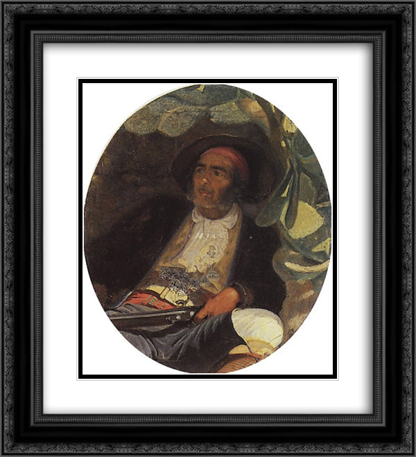 Spaniard 20x22 Black Ornate Wood Framed Art Print Poster with Double Matting by Myasoyedov, Grigoriy