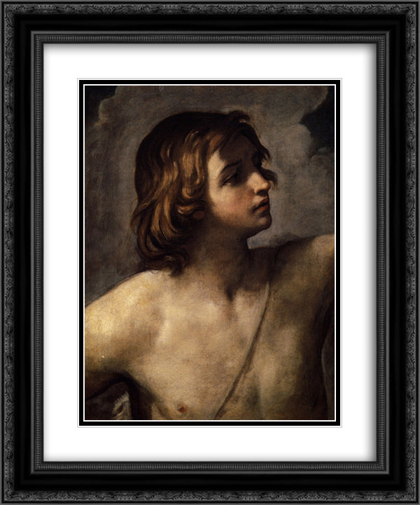 David 20x24 Black Ornate Wood Framed Art Print Poster with Double Matting by Reni, Guido