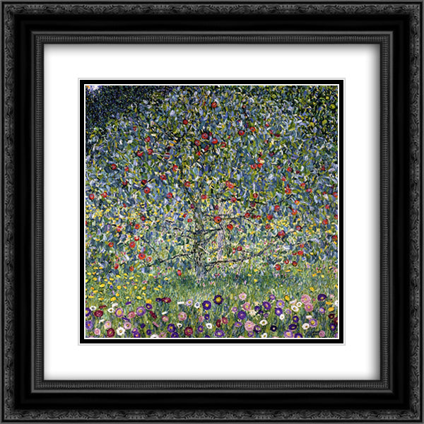 Apple Tree, I 20x20 Black Ornate Wood Framed Art Print Poster with Double Matting by Klimt, Gustav