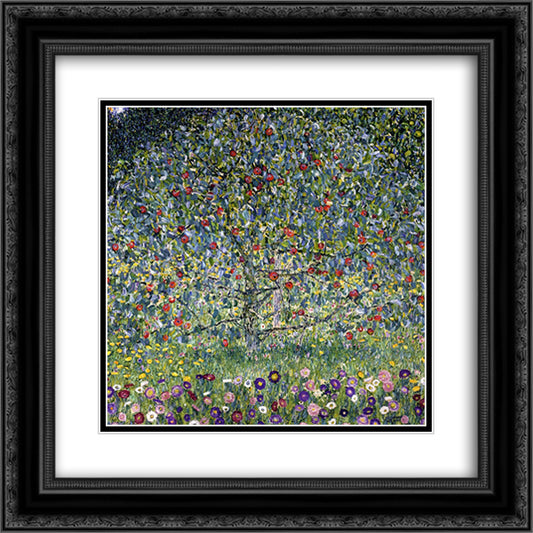 Apple Tree, I 20x20 Black Ornate Wood Framed Art Print Poster with Double Matting by Klimt, Gustav