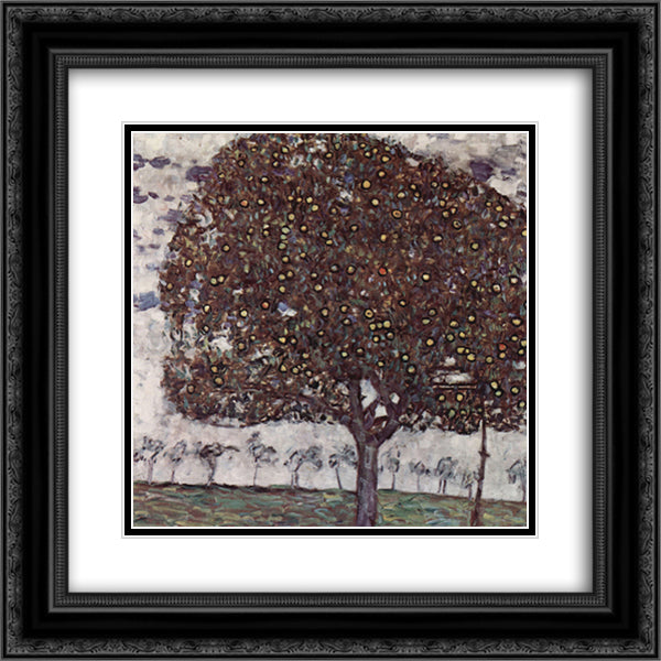 Apple Tree II 20x20 Black Ornate Wood Framed Art Print Poster with Double Matting by Klimt, Gustav