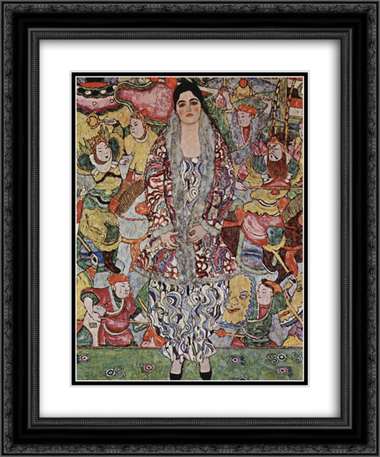 Fredericke Maria Beer 20x24 Black Ornate Wood Framed Art Print Poster with Double Matting by Klimt, Gustav