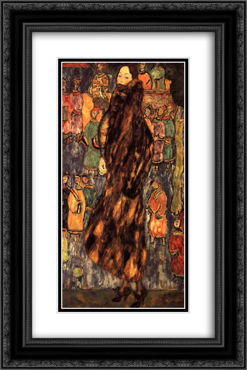 NOT DETECTED 16x24 Black Ornate Wood Framed Art Print Poster with Double Matting by Klimt, Gustav