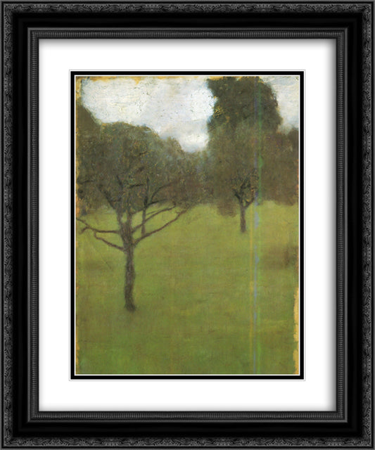 Orchard 20x24 Black Ornate Wood Framed Art Print Poster with Double Matting by Klimt, Gustav