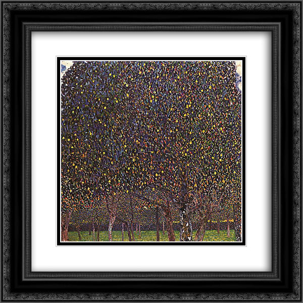 Pear Tree 20x20 Black Ornate Wood Framed Art Print Poster with Double Matting by Klimt, Gustav