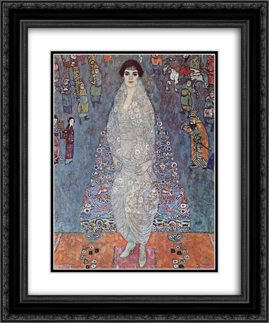 Portrait of Baroness Elisabeth Bachofen-Echt 20x24 Black Ornate Wood Framed Art Print Poster with Double Matting by Klimt, Gustav