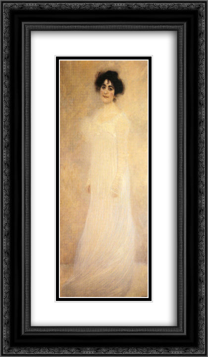 Portrait of Serena Lederer 14x24 Black Ornate Wood Framed Art Print Poster with Double Matting by Klimt, Gustav