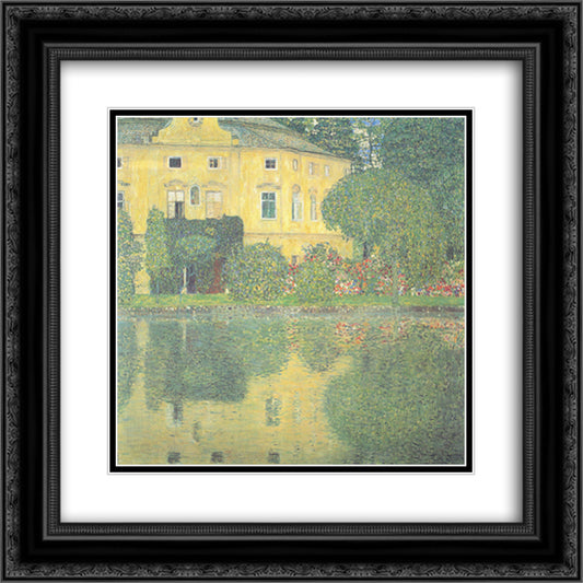 Schloss Kammer on the Attersee IV 20x20 Black Ornate Wood Framed Art Print Poster with Double Matting by Klimt, Gustav