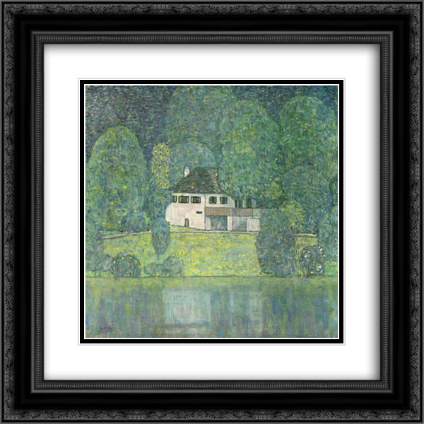 Untitled 20x20 Black Ornate Wood Framed Art Print Poster with Double Matting by Klimt, Gustav