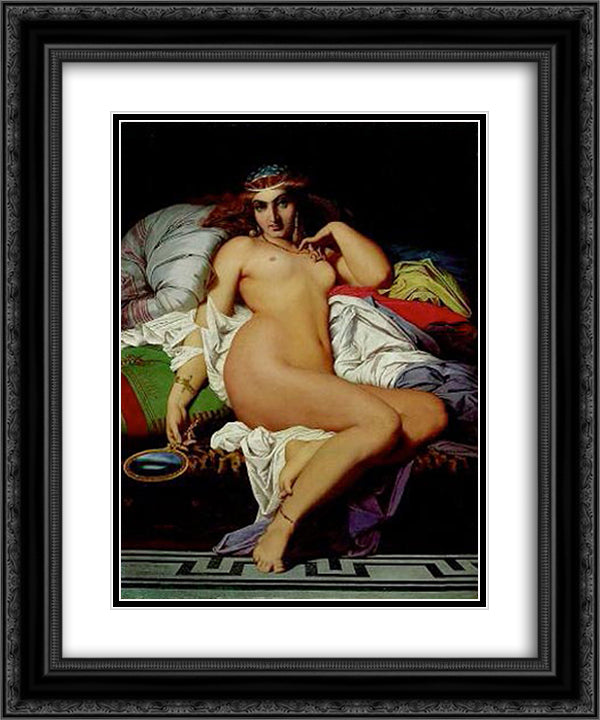 Phryne 20x24 Black Ornate Wood Framed Art Print Poster with Double Matting by Boulanger, Gustave
