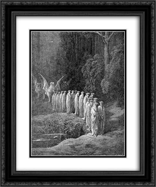 Apocalyptic Procession 20x24 Black Ornate Wood Framed Art Print Poster with Double Matting by Dore, Gustave